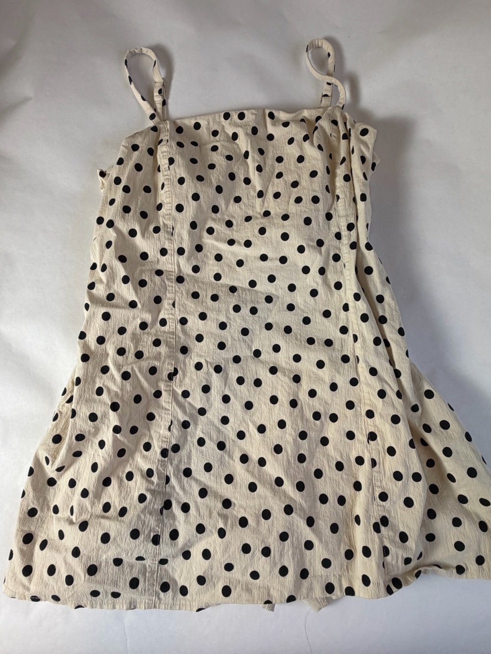 Abercrombie & Fitch Cream Mini Dress with Black Polka Dots